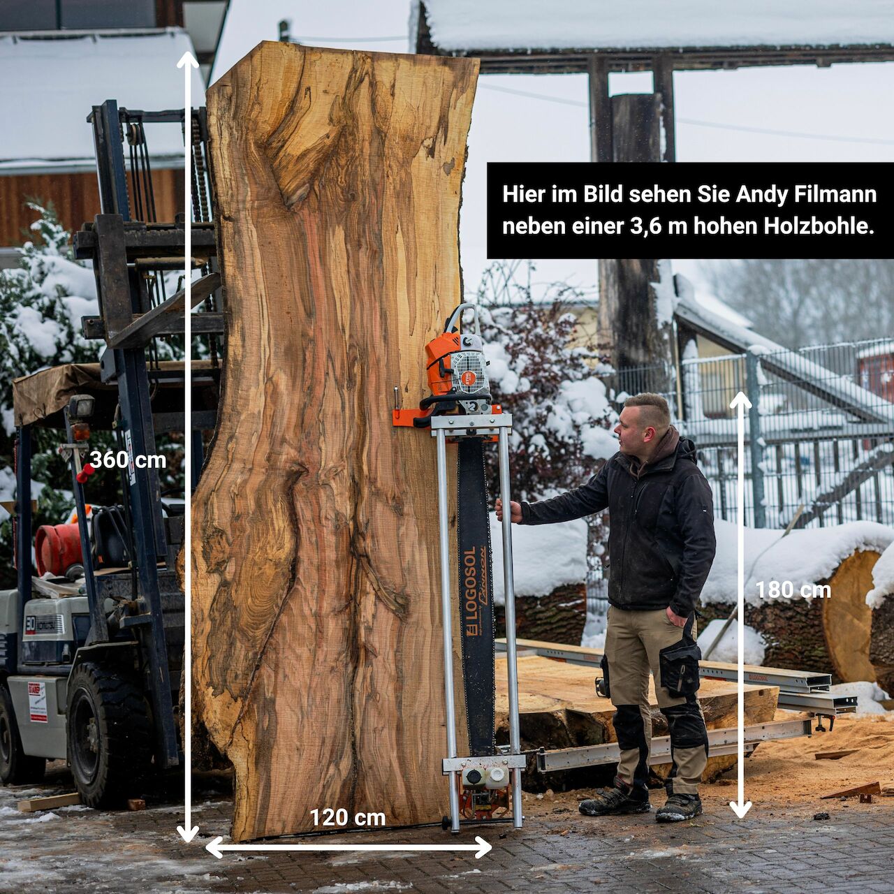 Massiver Holztisch aus einem Stück - Buche