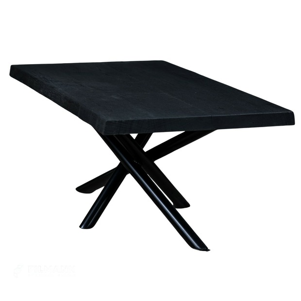 Geköhlter Couchtisch mit Baumkante nach Maß