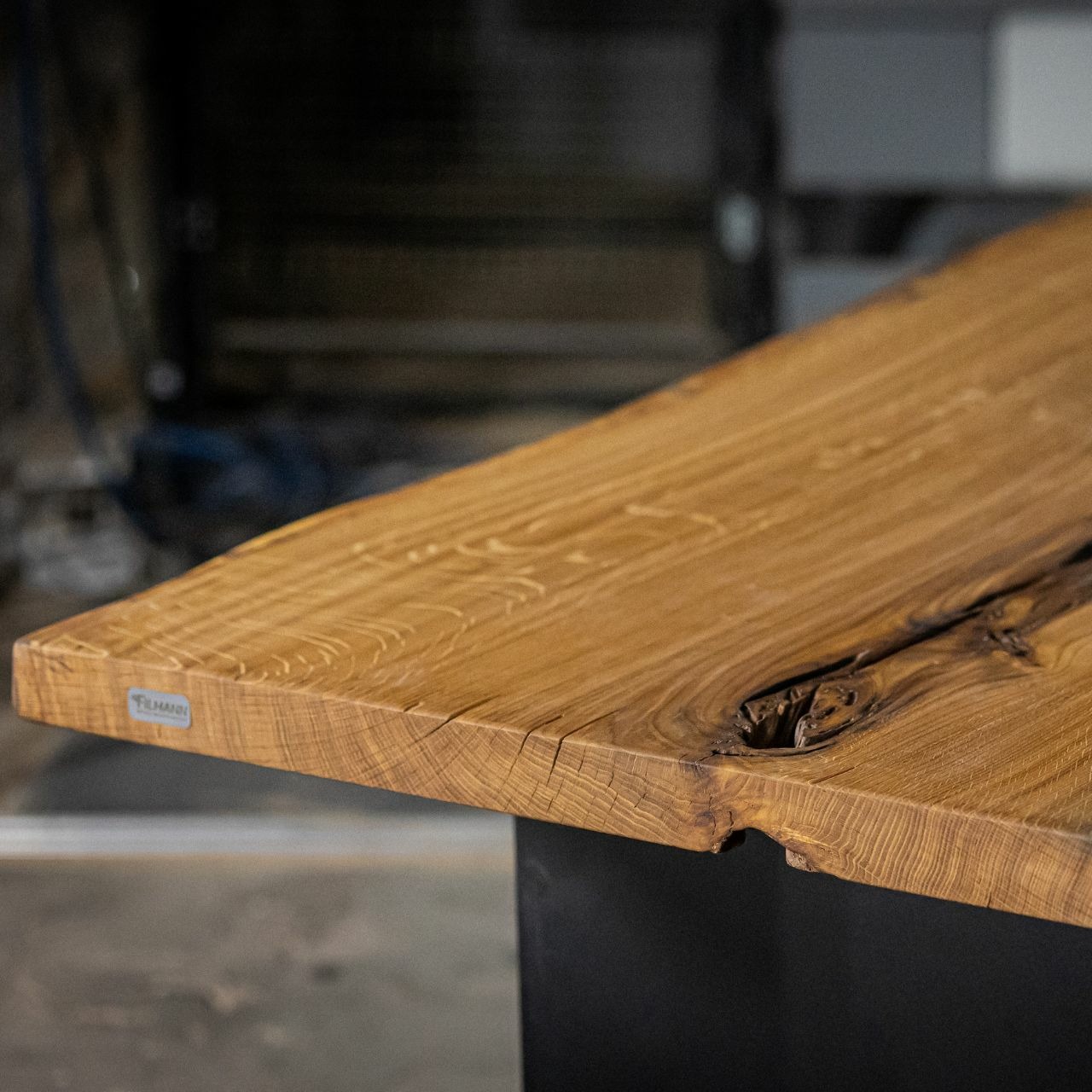 Massiver Holztisch Eiche - Esstisch aus einem Stück