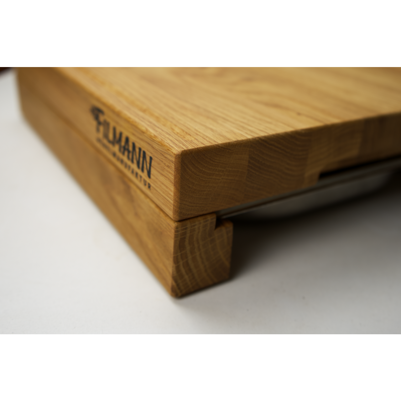 Schneidebrett Eiche mit Auffangschale-35,5X32X9CM