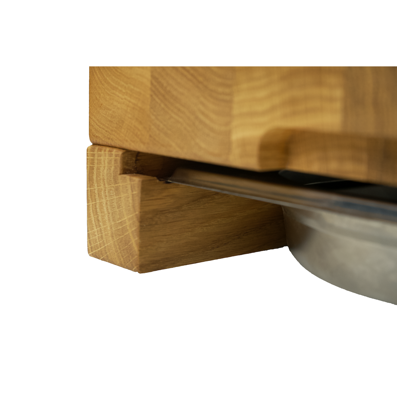 Schneidebrett Eiche mit Auffangschale-35,5X32X9CM