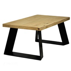 Massivholz Couchtisch Eiche gerade Kante - handgefertigtes Design nach Maß