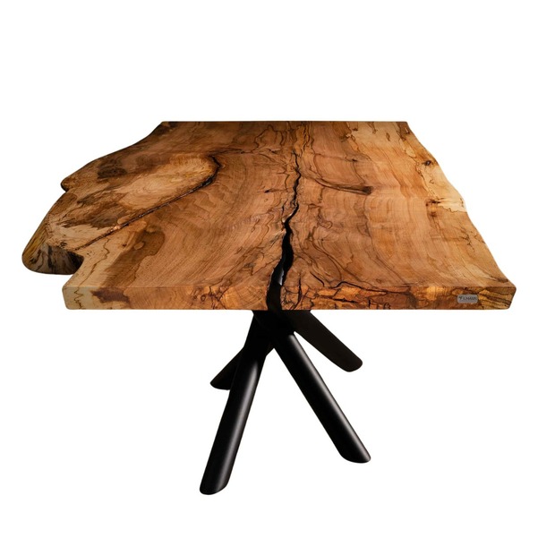 Massiver Holztisch aus einem Stück - Buche